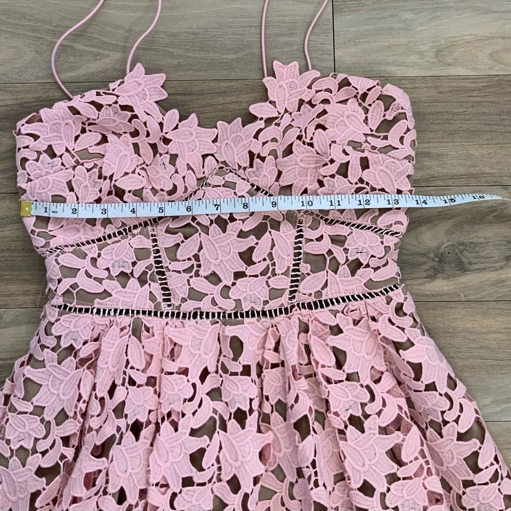 Sistaress Practical Lace Pattern Dress in Blush - Picture 10 of 13